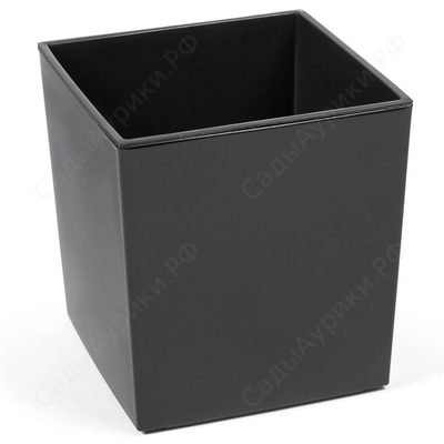 Кашпо со вставкой Юкка 30*30*31см (антрацит), 553-82
